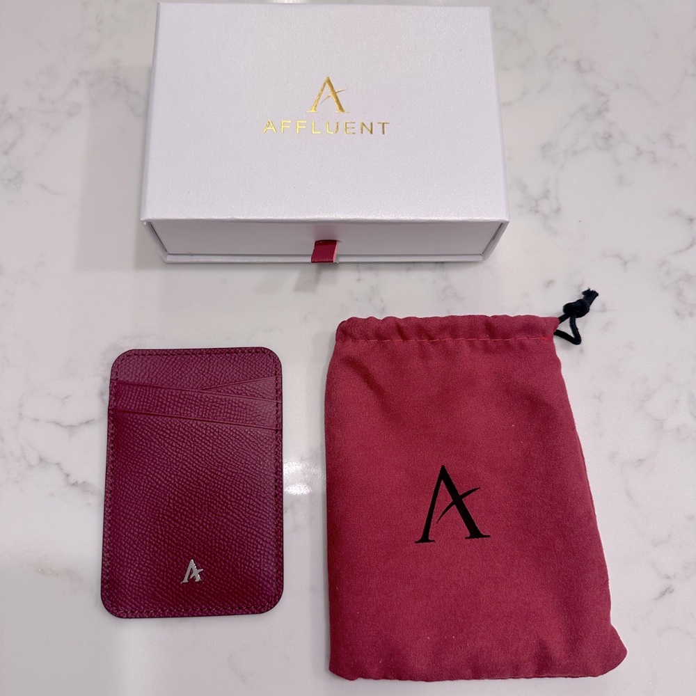 Affluent Burgundy Card Holder
